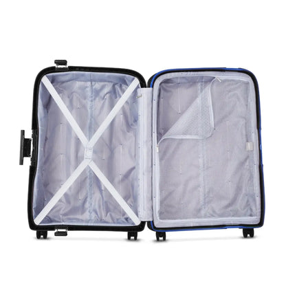 Compression straps and zippered divider pad