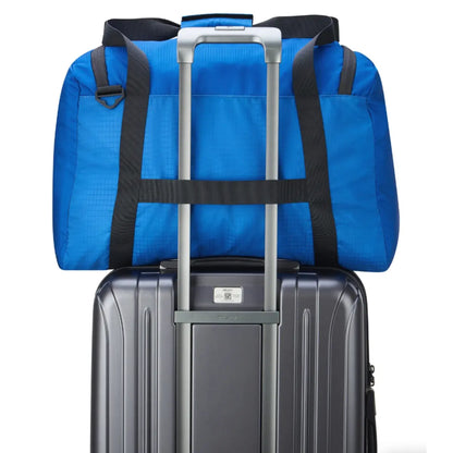 Trolley system compatible allowing the bag to slide over a suitcase handle (sold separately)