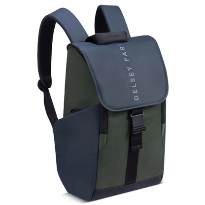 Delsey Securflap 16" Laptop Backpack with RFID - Army