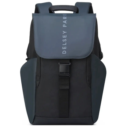 Delsey Securflap 16" Laptop Backpack with RFID - Black