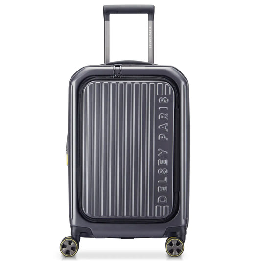 Delsey Securitime Zip 55 cm Top Opening 4-Wheel Expandable Cabin Suitcase - Anthracite
