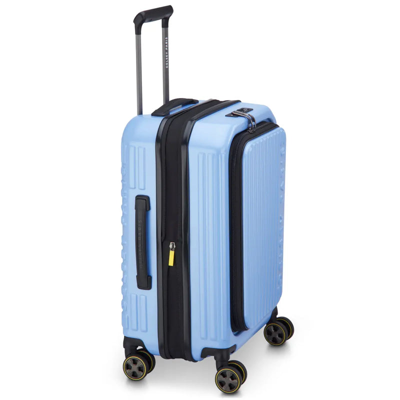 Delsey Securitime Zip 55 cm Top Opening 4-Wheel Expandable Cabin Suitcase - Lavender Blue