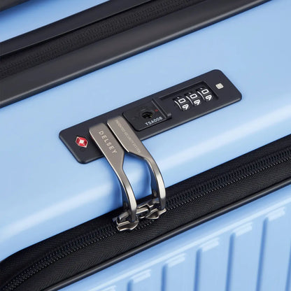 Delsey Securitime Zip 55 cm Top Opening 4-Wheel Expandable Cabin Suitcase - Lavender Blue