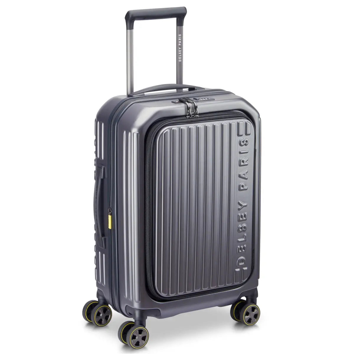 Delsey Securitime Zip 55 cm Top Opening 4-Wheel Expandable Cabin Suitcase - Anthracite