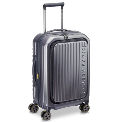 Delsey Securitime Zip 55 cm Top Opening 4-Wheel Expandable Cabin Suitcase - Anthracite