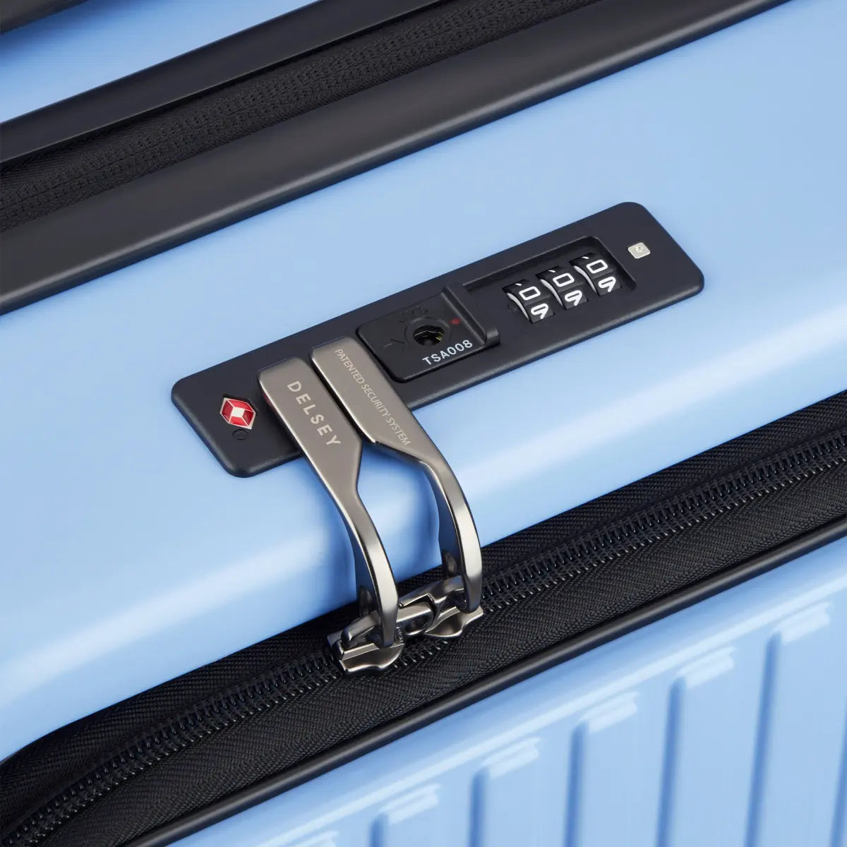 Delsey Securitime Zip 66 cm Top Opening 4-Wheel Expandable Suitcase - Lavender Blue