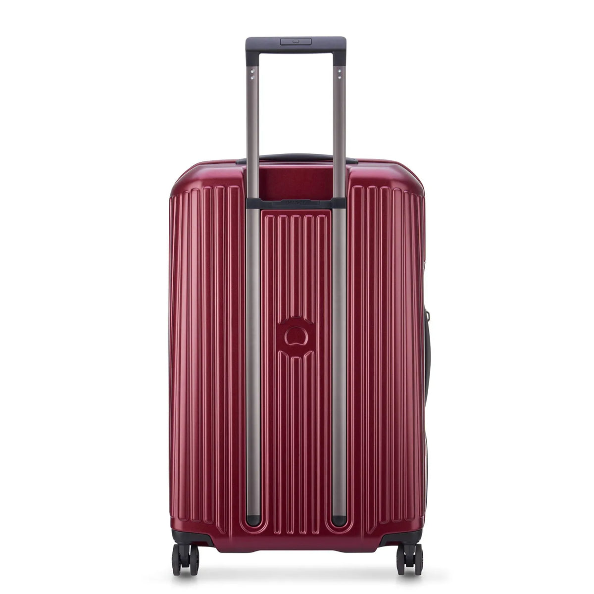 Delsey Securitime Zip 68 cm red, back view with trolley handle