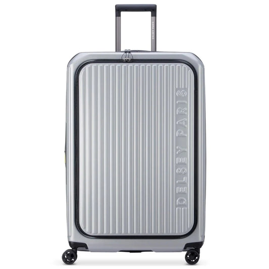 Delsey Securtime Zip 76 cm Top Opening 4-Wheel Expandable Luggage - Silver