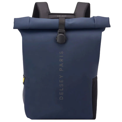 Delsey Turenne Soft Rolltop 15" Laptop Backpack with RFID - Night Blue