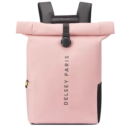 Delsey Turenne Soft Rolltop 15" Laptop Backpack with RFID - Peony