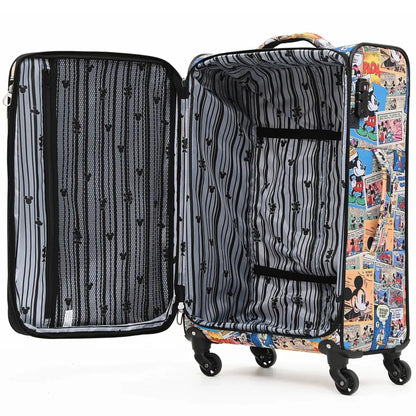 Disney Comic 50 cm 4 Wheel Carry-On Soft Suitcase - Mickey Print