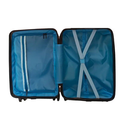 Fully lined interior with cargo straps and pocket