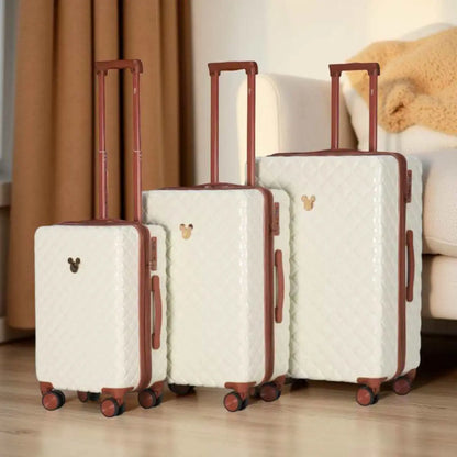 Disney Mickey 4-Wheel Spinner Suitcase Set of 3 - Ivory