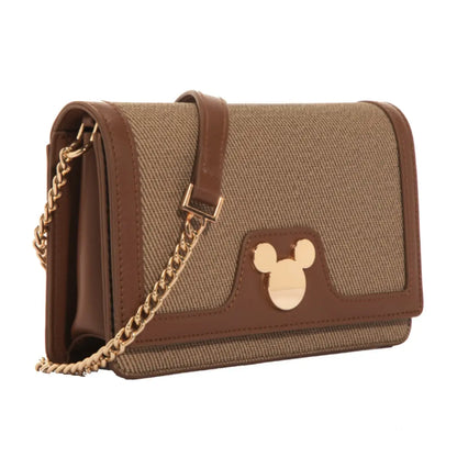 Disney Mickey Canvas Handbag - Brown