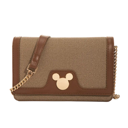 Disney Mickey Canvas Handbag - Brown