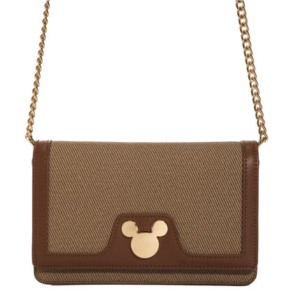 Disney Mickey Canvas Handbag - Brown