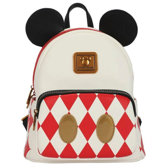 Disney Mickey Deluxe Mini Backpack with Ears - White / Red