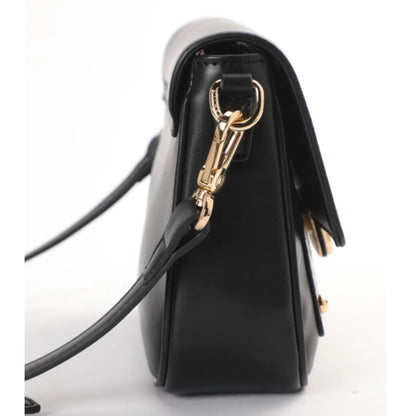 Disney Mickey Faux Crocodile Skin Shoulder Bag - Black