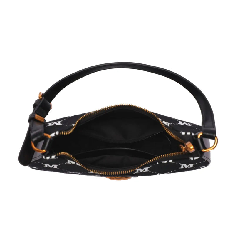 Disney Mickey Monogram Canvas Handbag - Black