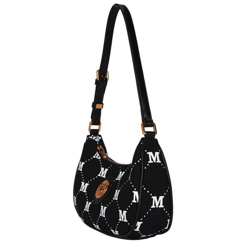 Disney Mickey Monogram Canvas Handbag - Black