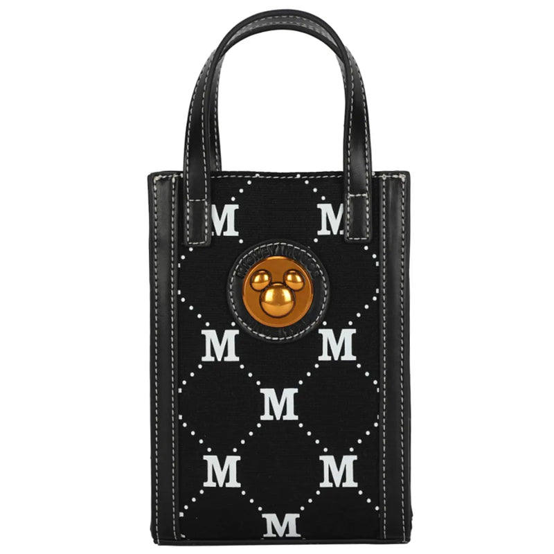 Disney Mickey Monogram Utility Shoulder Bag - Black