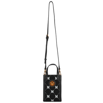 Disney Mickey Monogram Utility Shoulder Bag - Black