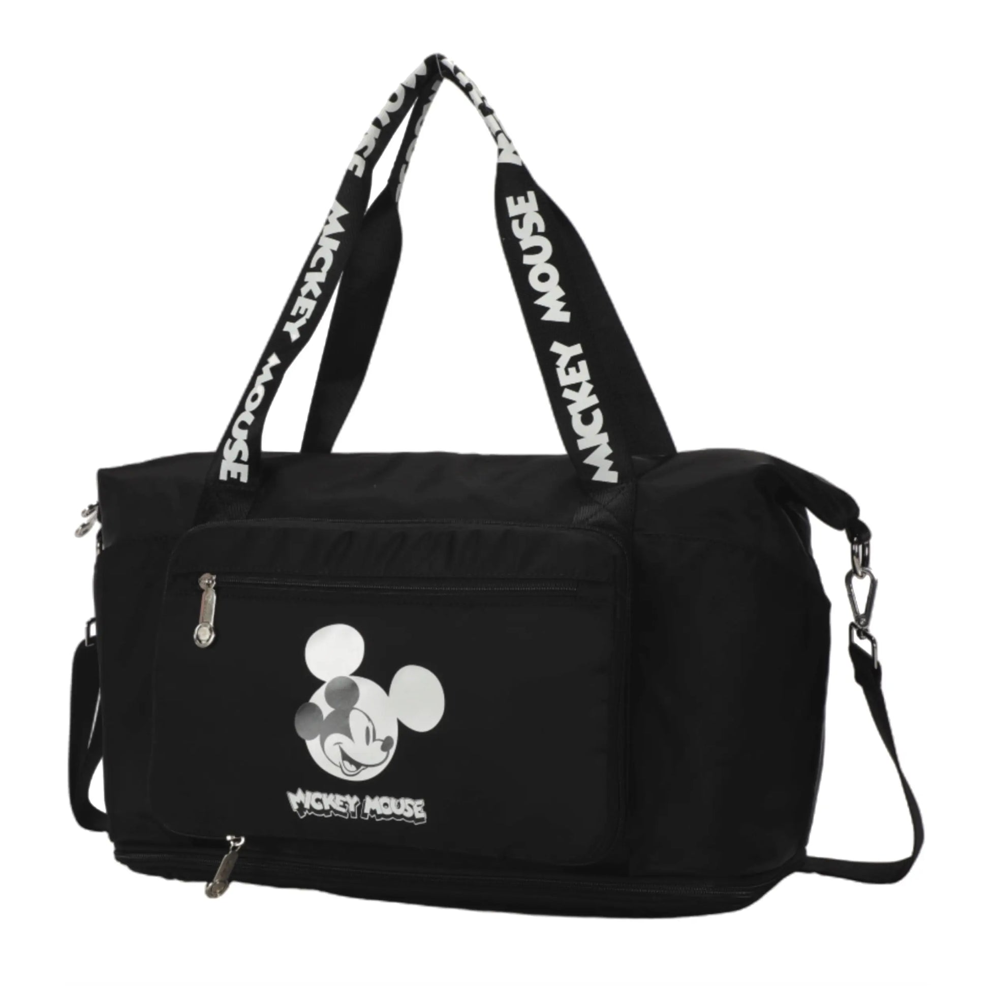 Disney Mickey Mouse Foldable Tote / Duffle Bag - Black