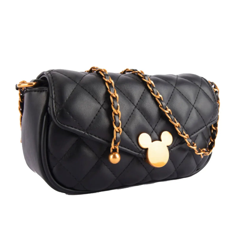 Disney Mickey Quilted Shoulder Bag - Black