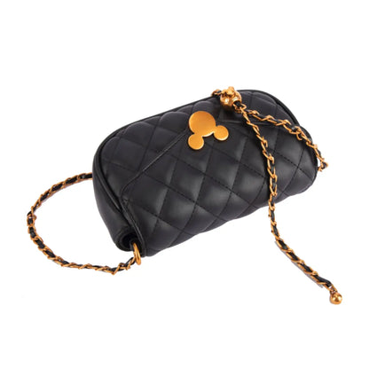Disney Mickey Quilted Shoulder Bag - Black