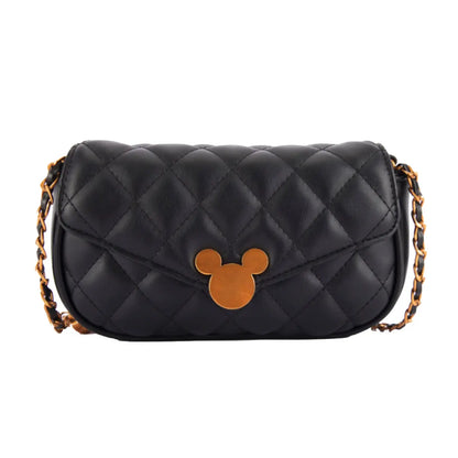 Disney Mickey Quilted Shoulder Bag - Black