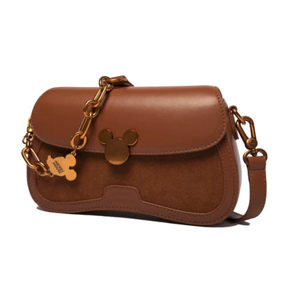 Disney Mickey Shoulder Handbag - Brown