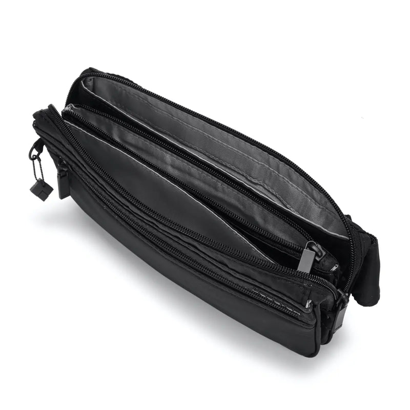 Main compartment has key chain inside