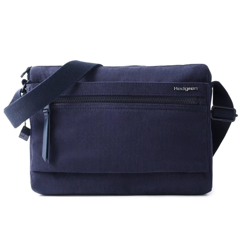 Hedgren EYE Medium Shoulder Bag with RFID Pocket - Corduroy Peacoat Blue
