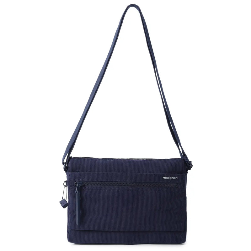 Hedgren EYE Medium Shoulder Bag with RFID Pocket - Corduroy Peacoat Blue