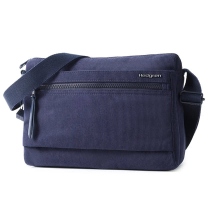 Hedgren EYE Medium Shoulder Bag with RFID Pocket - Corduroy Peacoat Blue