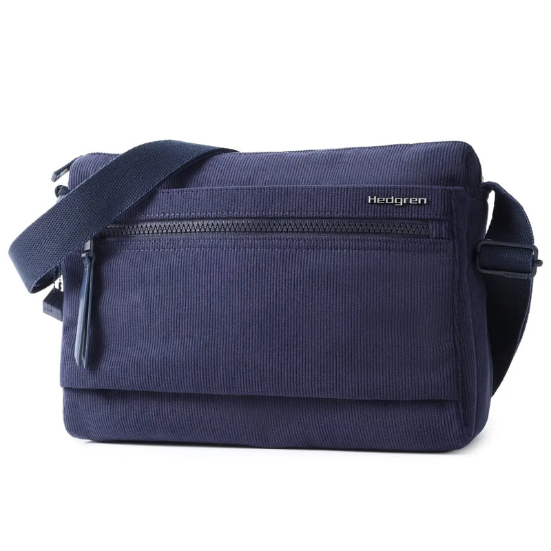 Hedgren EYE Medium Shoulder Bag with RFID Pocket - Corduroy Peacoat Blue