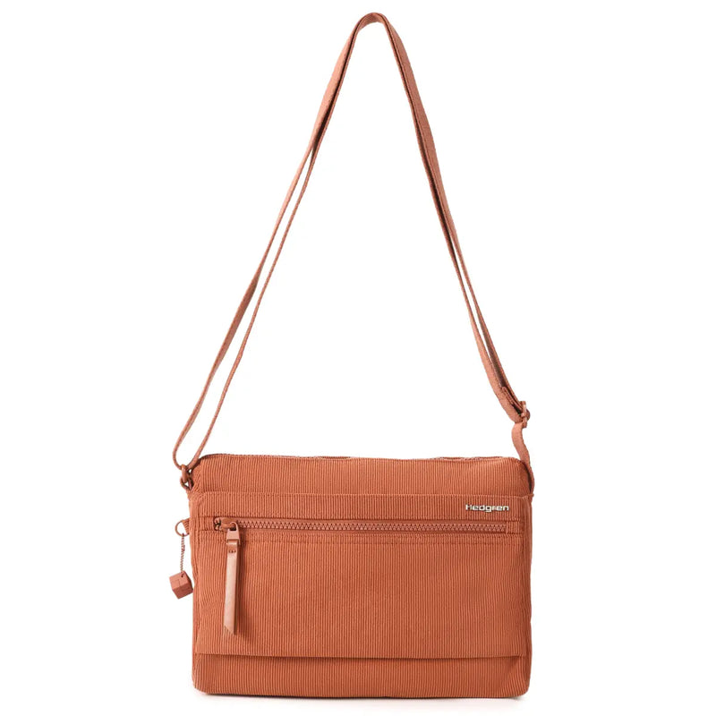Hedgren EYE Medium Shoulder Bag with RFID Pocket - Corduroy Redwood Burl