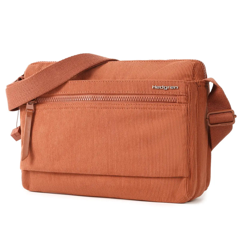Hedgren EYE Medium Shoulder Bag with RFID Pocket - Corduroy Redwood Burl