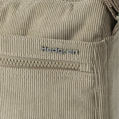 Hedgren EYE Medium Shoulder Bag with RFID Pocket - Corduroy String Beige