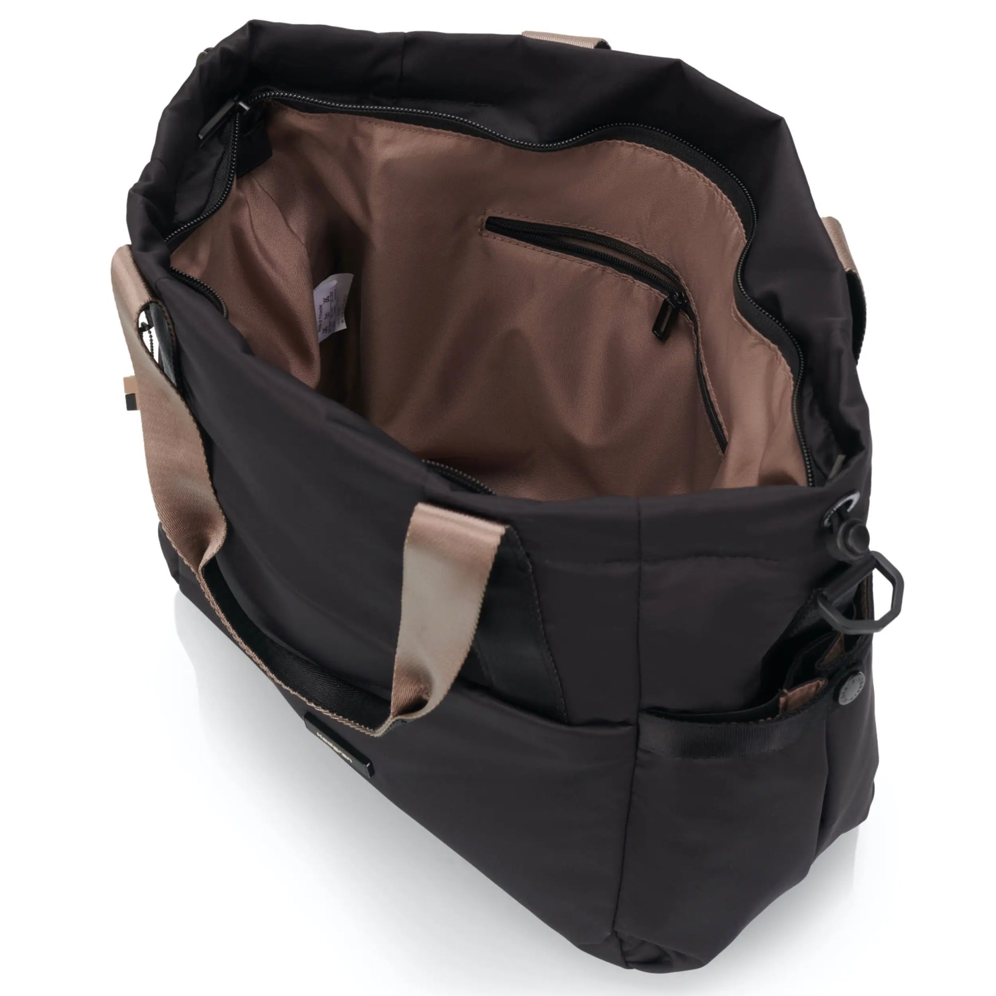 Main compartment has one zippered pocket inside