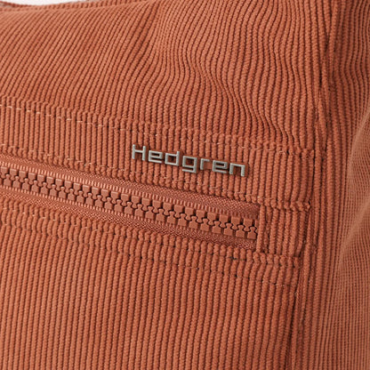 Hedgren HARPERS Small Crossbody Bag with RFID Corduroy Redwood Burl