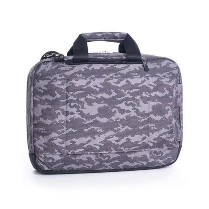 Top carry handles with drop length of 11 cm can be tucked into zippered pockets when not in use