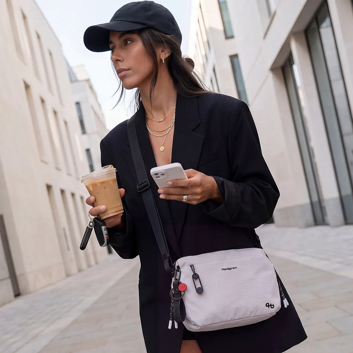 Hedgren KOSHO Medium Crossover Shoulder Bag - Vaporous Grey