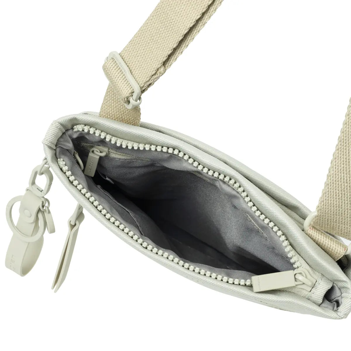 Hedgren LEONCE Small Vertical Crossbody Bag with RFID - Jean Pussy Willow Grey