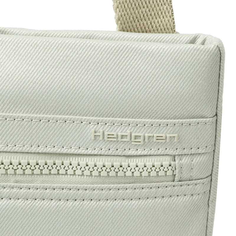 Hedgren LEONCE Small Vertical Crossbody Bag with RFID - Jean Pussy Willow Grey