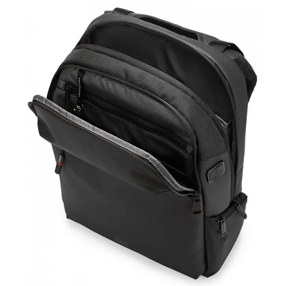 Front pocket has zipped pockets and key hook