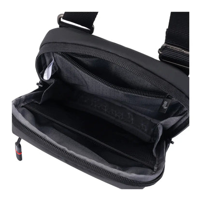 Main compartment has mini tablet holder in mesh material