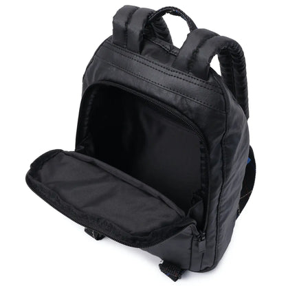 Main compartment zipper on back panel for security