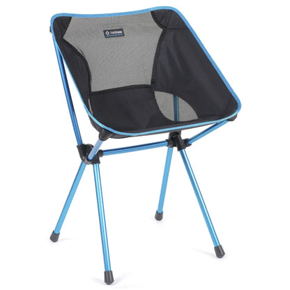 Helinox Cafe Chair - Light and Compact Camping Chair - Black / Cyan Blue Frame