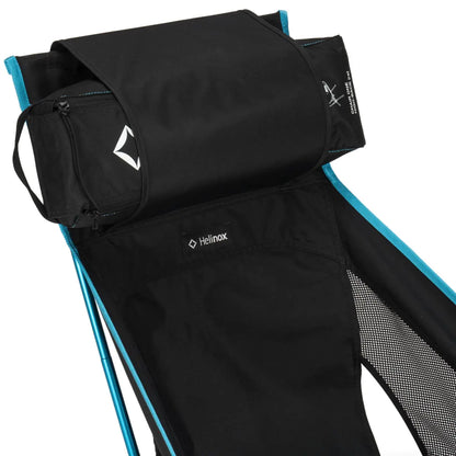 Helinox Chair One Highback (RE) Lightweight Camping Chair - Black with Cyan Blue Frame